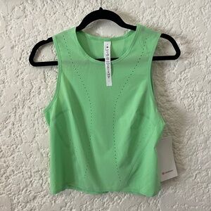 NWT Lululemon Swift Ventilated Running Tank  Top Women's 6, Lime Green